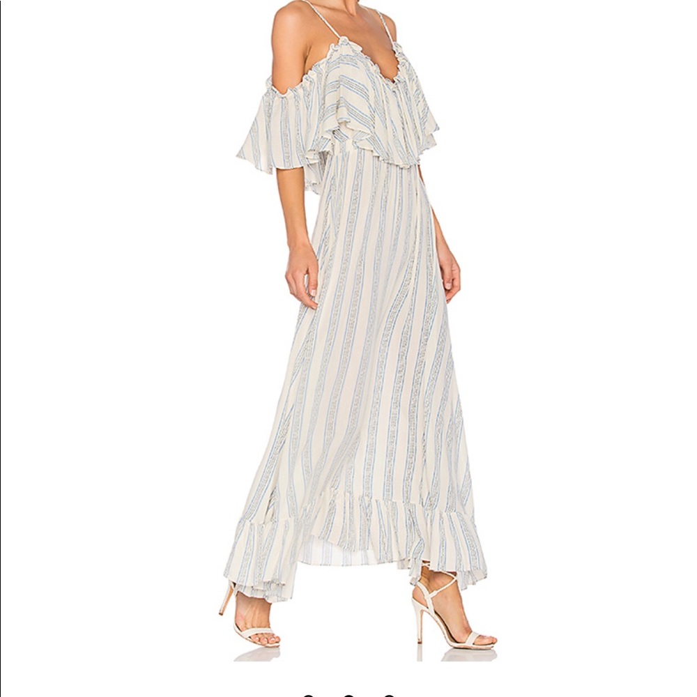 Striped Misa cold shoulder maxi dress- size small